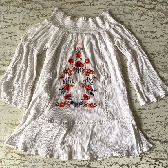 Altar’d State Embroidered Gauze Off Shoulder Dress - Picture 1 of 8